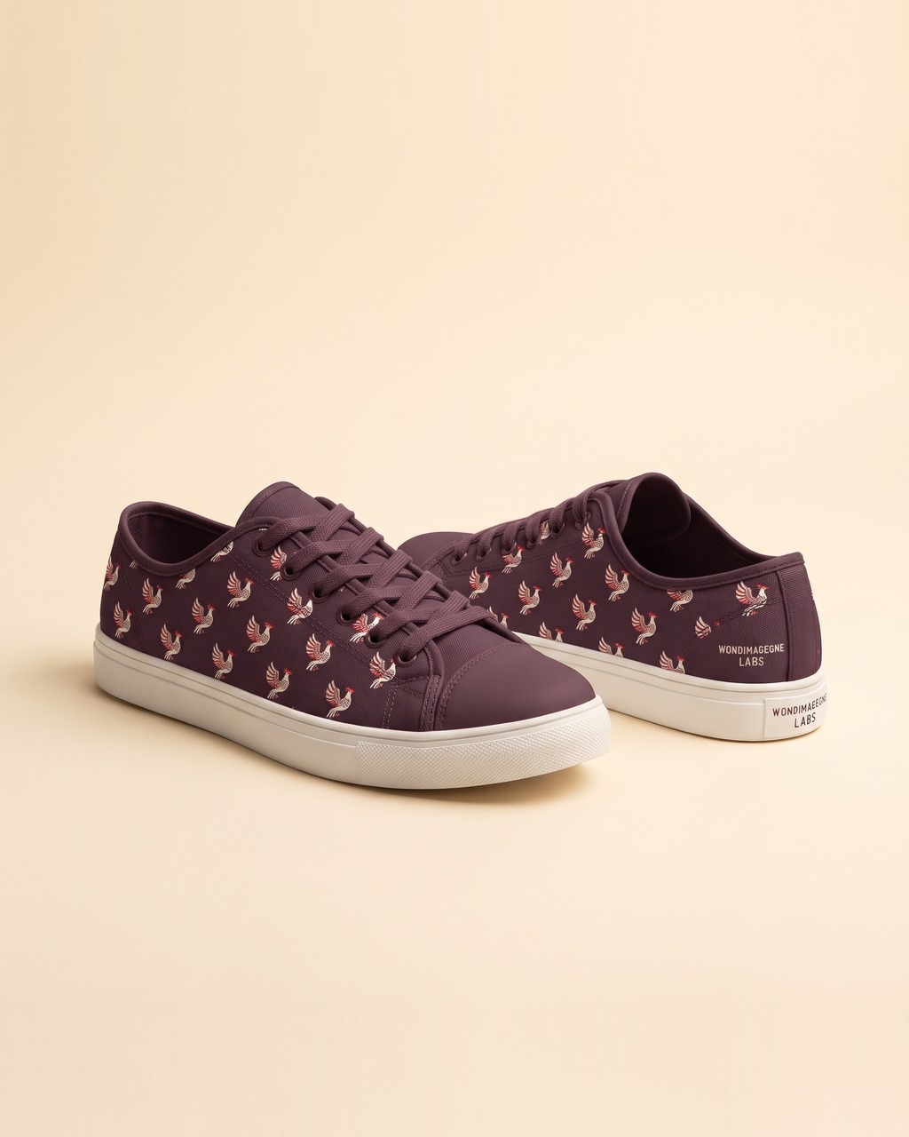 Firebird Canvas Sneakers in Plum
