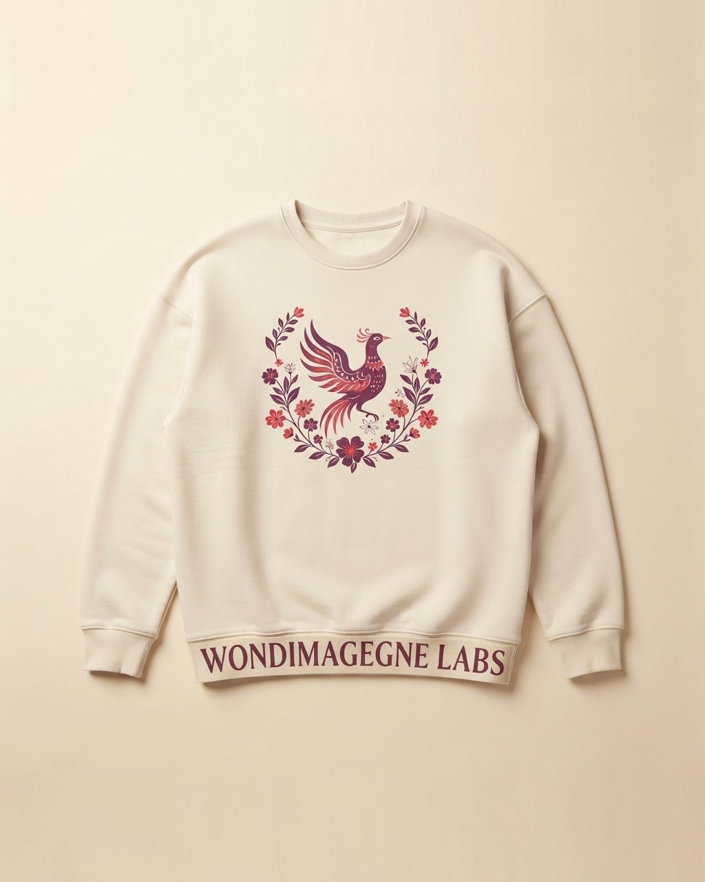 Firebird Crest Sweatshirt in Bone