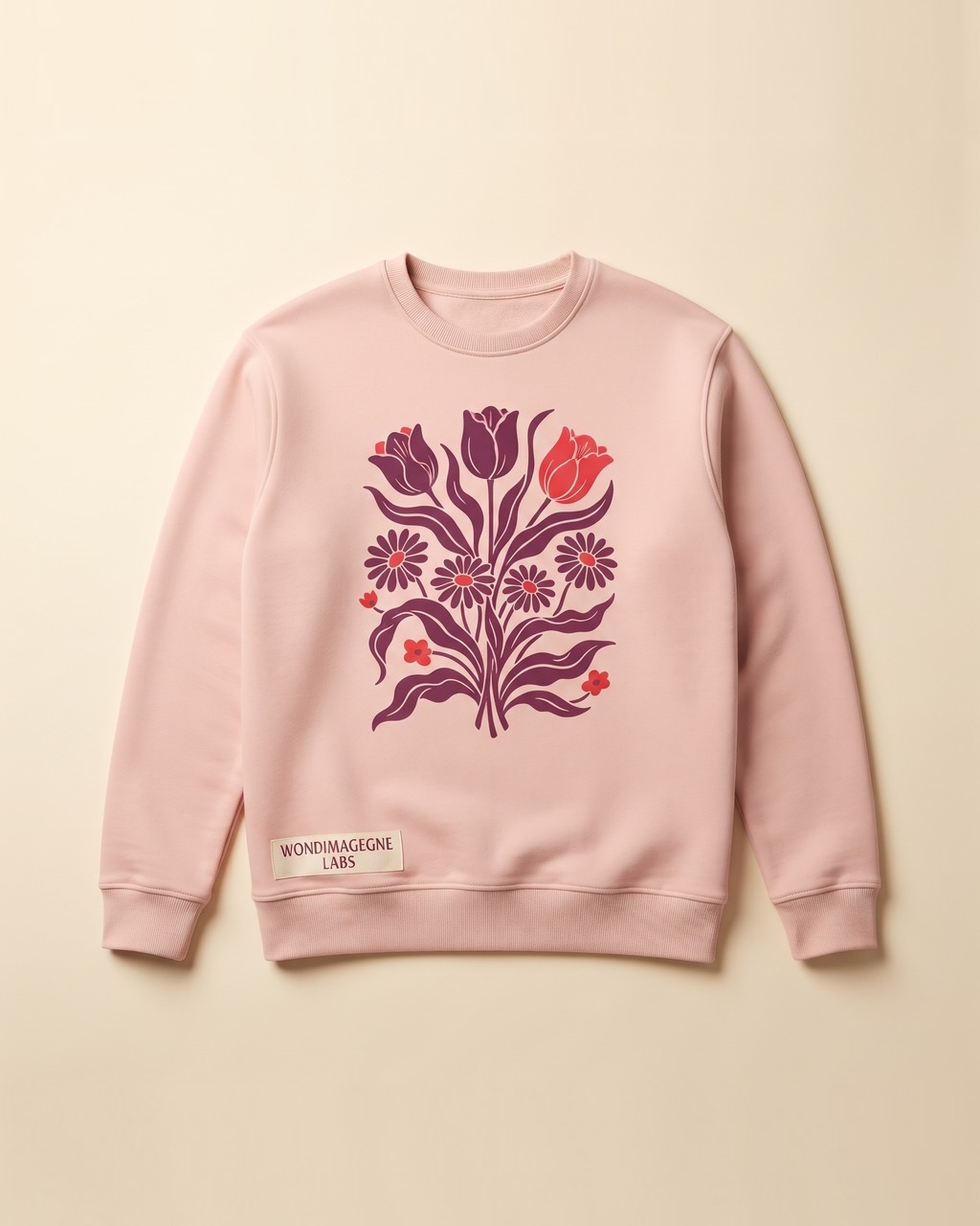 Painted Bloom Sweatshirt in Blush